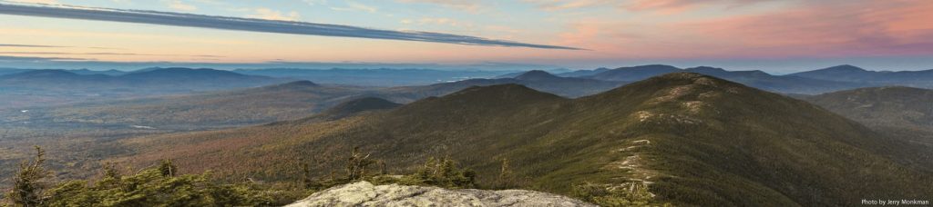 Maine's mountain region at dawn.